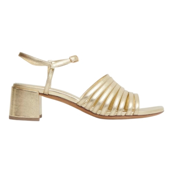 Mansur Gavriel Shoes - Mansur Gavriel Women's Sun Block Heel‎ Leather Ankle Strap Sandals Size EU 39